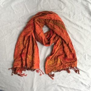 Patterend Red Scarf